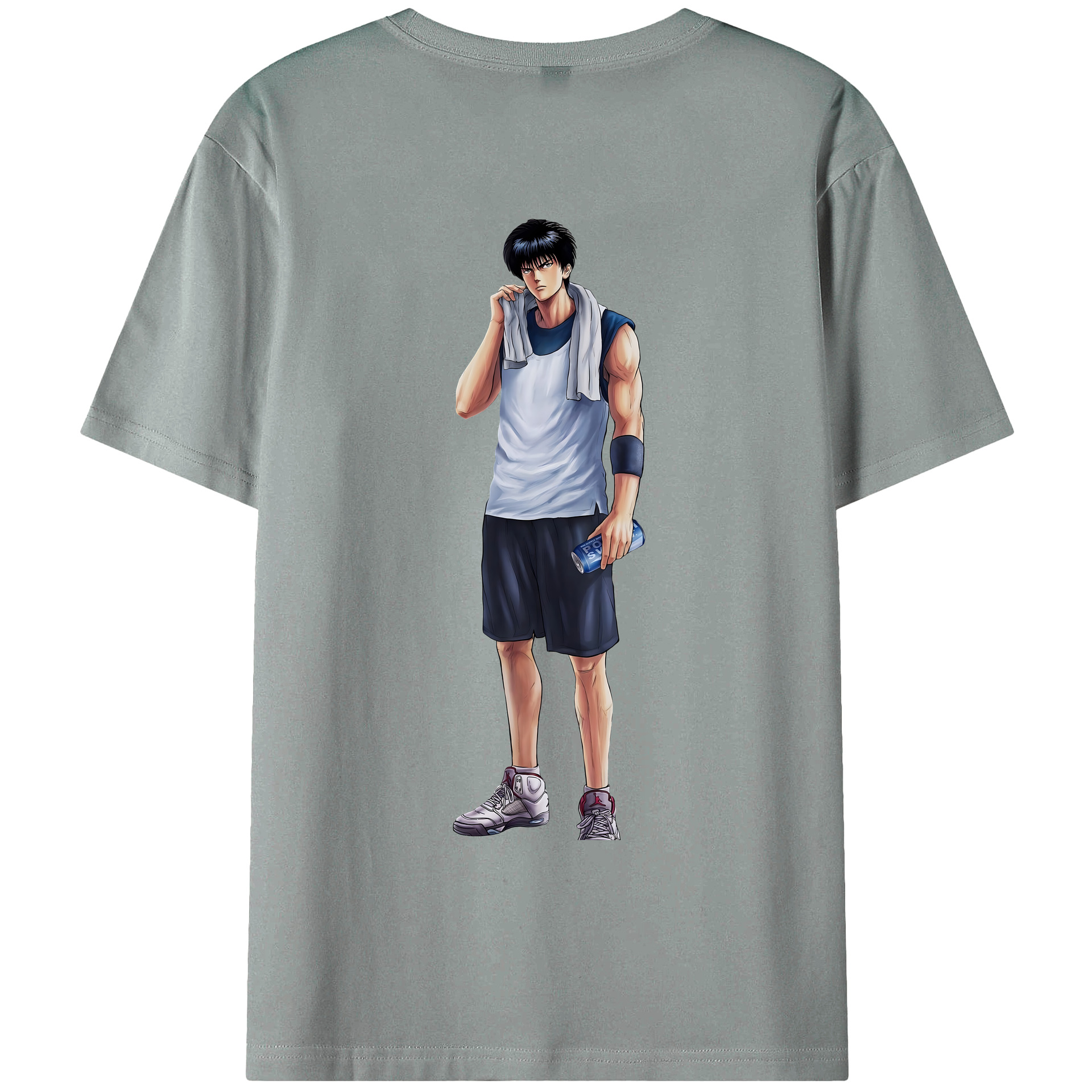 （画像用） SLAM DUNK／スラムダンク 綿100％ メンズ半袖Tシャツ（バックプリント） 通気性